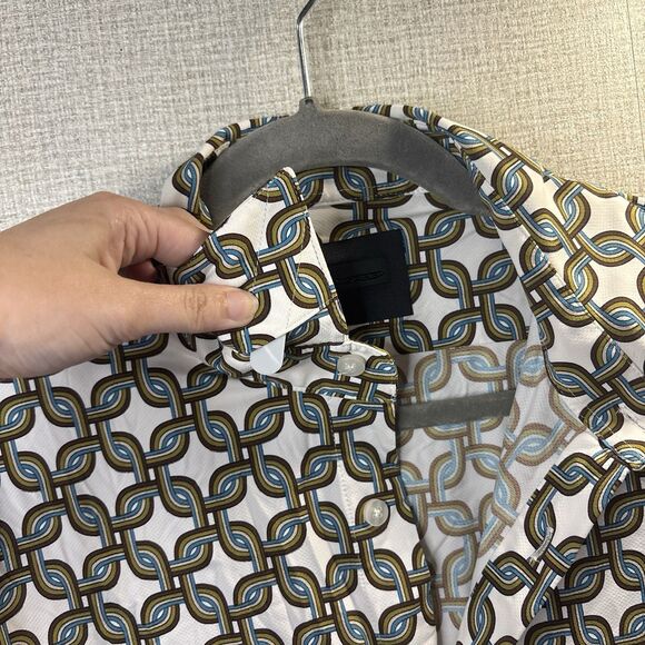 RRD by Roberto Ricci Designs Performance Button Up Men's Size 52 Geometric Chain - Picture 8 of 13